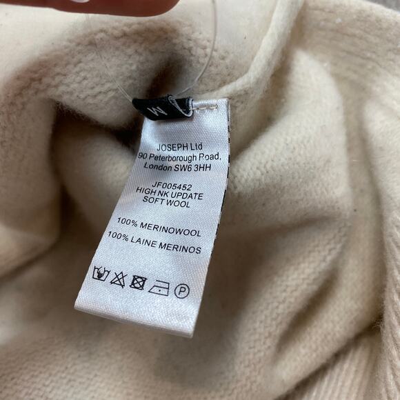 Joseph High Neck Soft Merino Wool Seam Turtleneck Sweater Women's M - Picture 8 of 10